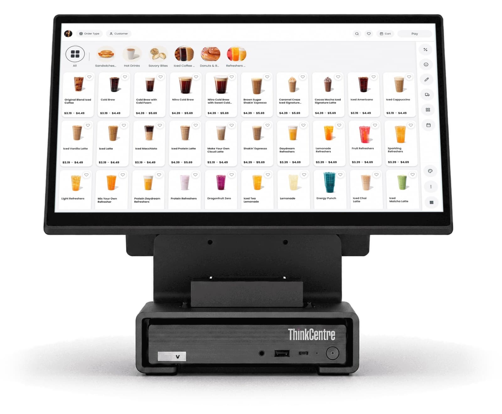 Proton running on a counter-top point of sale