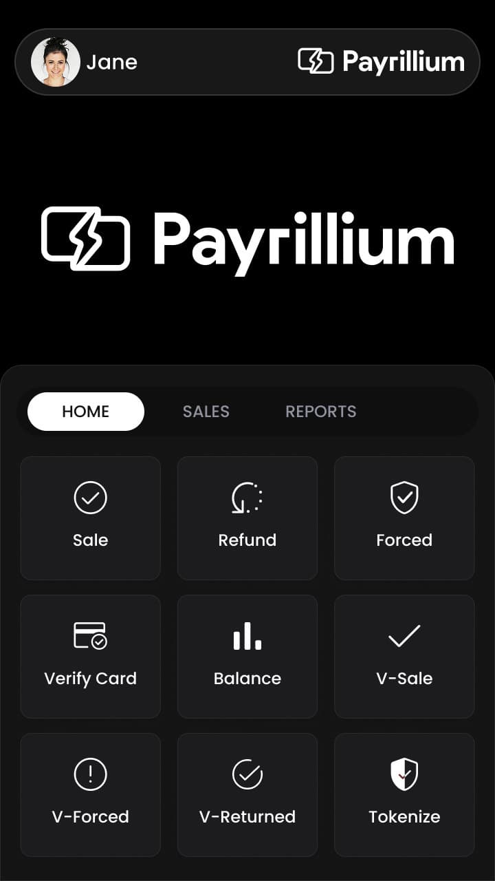 The Atom home screen, with the buttons a member of staff can reach